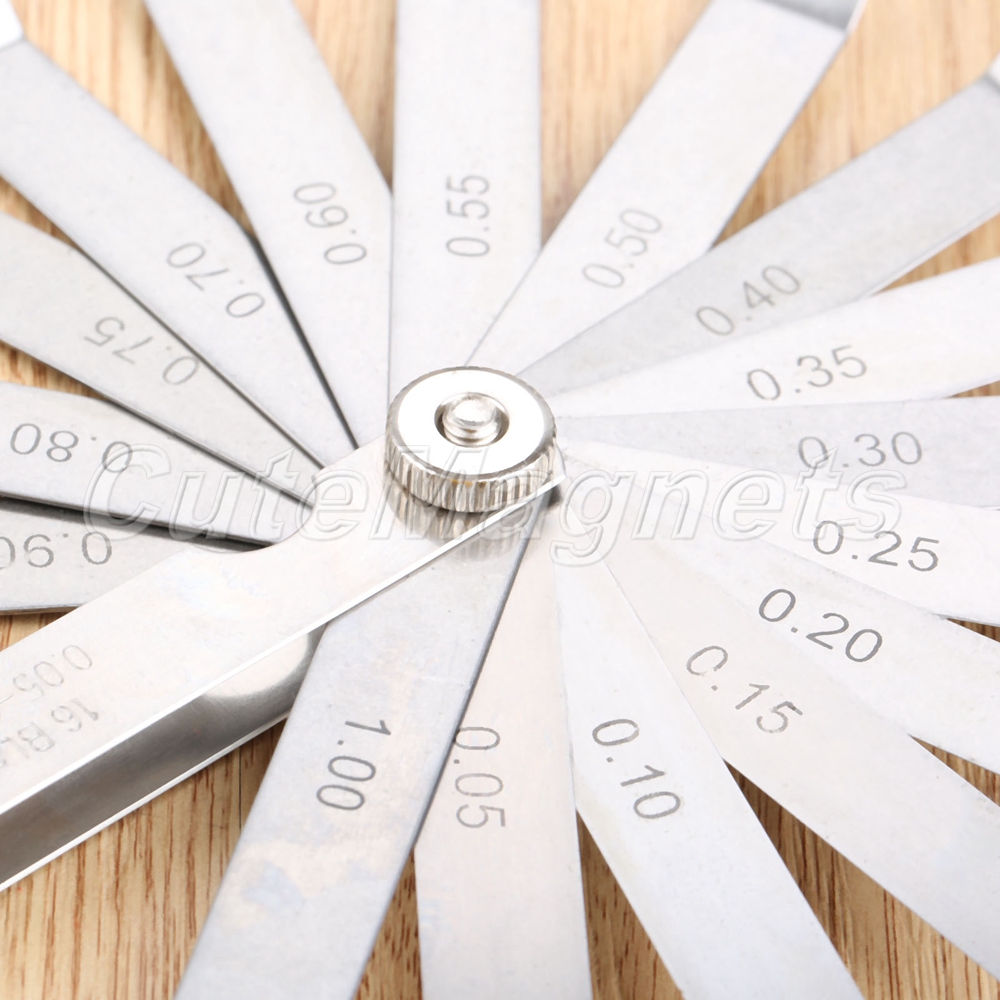 Metric 0.05 1mm 16 Blades Valve Offset Valve Piston Feeler Gauge High
