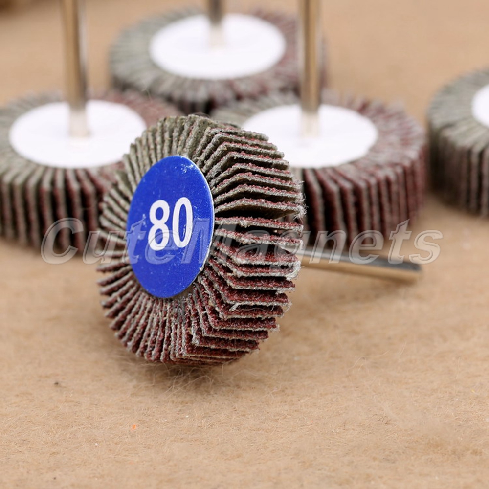 5Pcs 80 Grit Sandpaper Sanding Grinding Flap Wheel Power Rotary Power