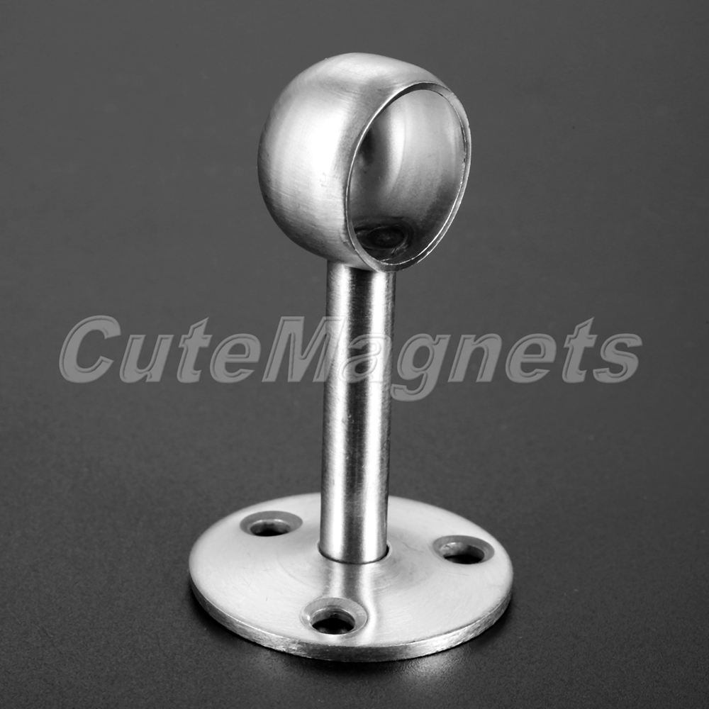 Stainless Steel End Bracket Wardrobe Fittings Rail Support Hanging Clothes Towel - Picture 11 of 12