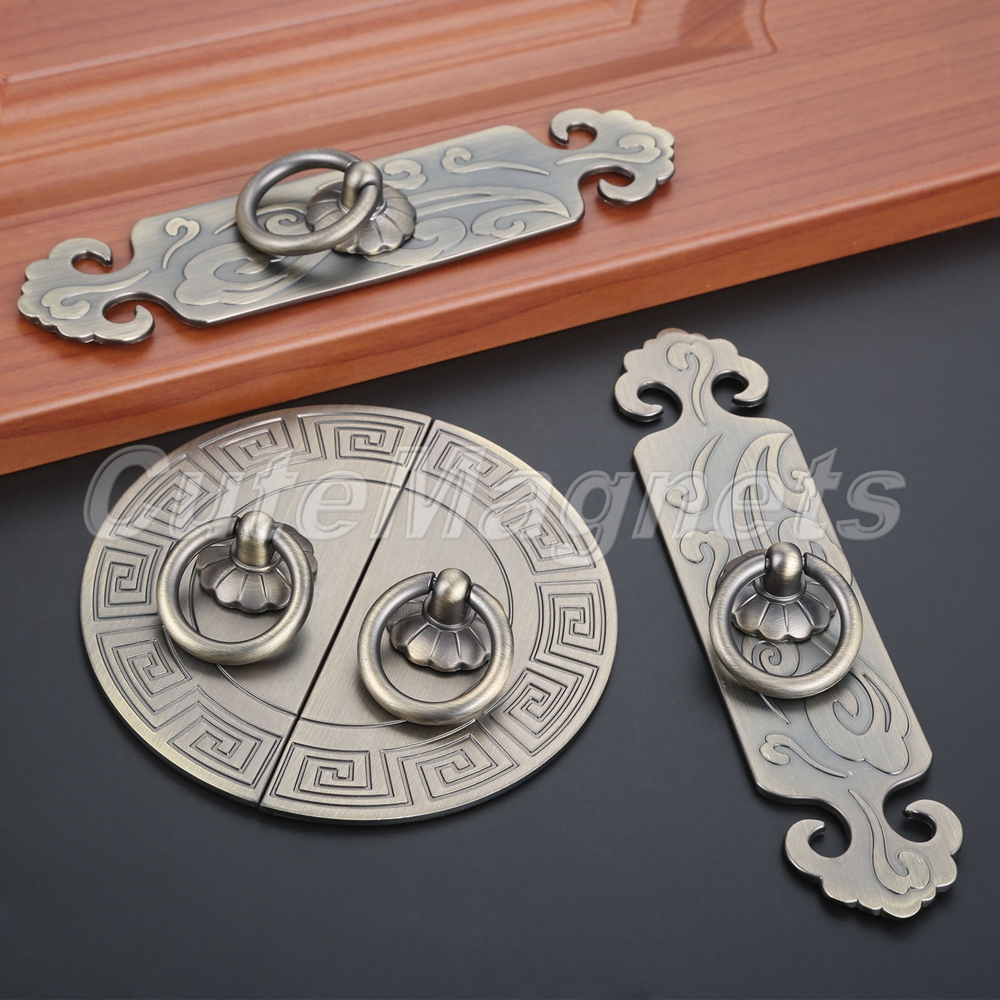 Chinese Style Hardware Face Plate Pull Handle Ring Knob Drawer Cupboard eBay
