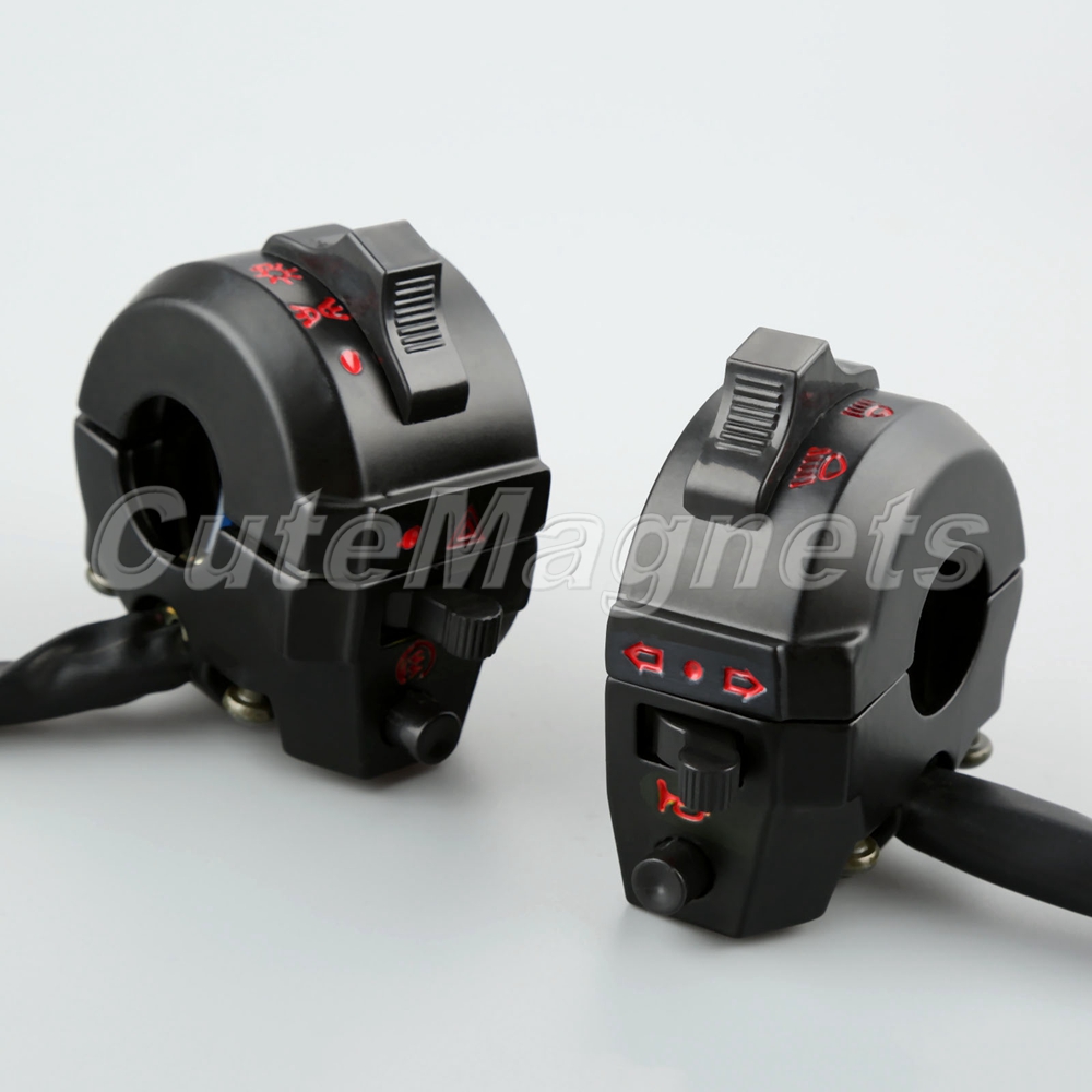 7/8" 22mm Motorcycle Left & Right Handlebar Side Control Switch for