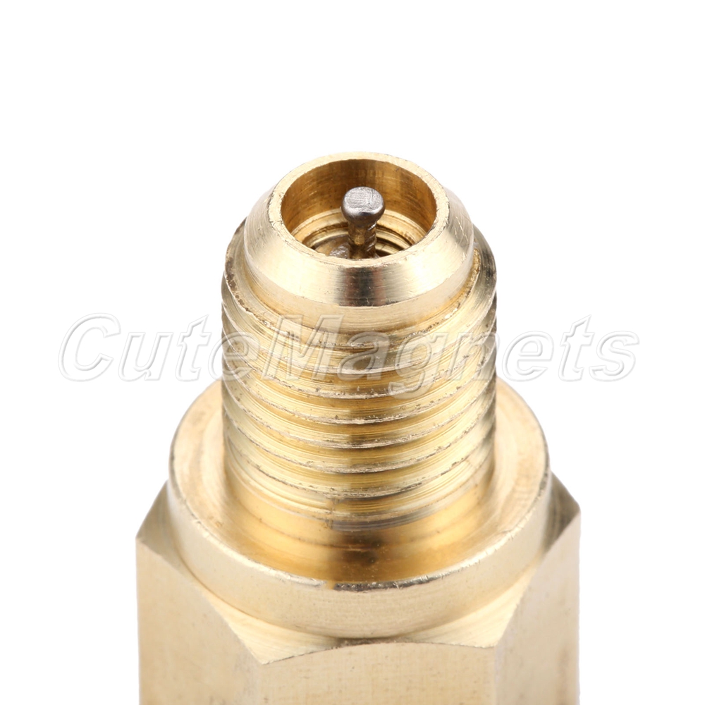 R134a Refrigerant Tank Adapter 1/2" ACME Female x 1/4" Male Flare